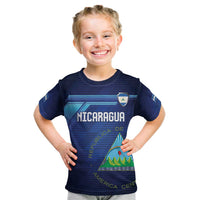 Nicaragua Football Custom Kid T Shirt Come On Los Pinoleros