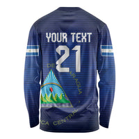 Nicaragua Football Custom Long Sleeve Shirt Come On Los Pinoleros