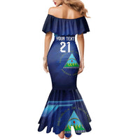 Nicaragua Football Custom Mermaid Dress Come On Los Pinoleros