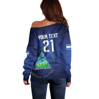 Nicaragua Football Custom Off Shoulder Sweater Come On Los Pinoleros
