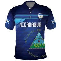 Nicaragua Football Custom Polo Shirt Come On Los Pinoleros