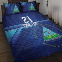 Nicaragua Football Custom Quilt Bed Set Come On Los Pinoleros