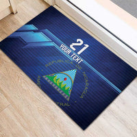 Nicaragua Football Custom Rubber Doormat Come On Los Pinoleros