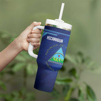 Nicaragua Football Custom Tumbler With Handle Come On Los Pinoleros
