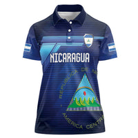 Nicaragua Football Custom Women Polo Shirt Come On Los Pinoleros