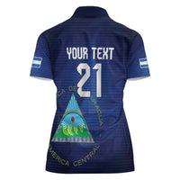 Nicaragua Football Custom Women Polo Shirt Come On Los Pinoleros