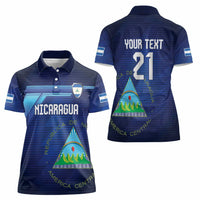 Nicaragua Football Custom Women Polo Shirt Come On Los Pinoleros