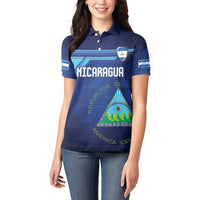 Nicaragua Football Custom Women Polo Shirt Come On Los Pinoleros