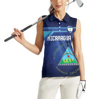 Nicaragua Football Custom Women Sleeveless Polo Shirt Come On Los Pinoleros