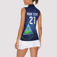 Nicaragua Football Custom Women Sleeveless Polo Shirt Come On Los Pinoleros