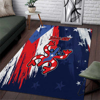 Personalized Puerto Rico American Area Rug Boricua Taino Frog