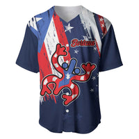 Personalized Puerto Rico American Baseball Jersey Boricua Taino Frog
