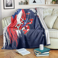 Personalized Puerto Rico American Blanket Boricua Taino Frog