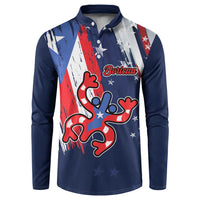 Personalized Puerto Rico American Button Sweatshirt Boricua Taino Frog