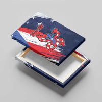 Personalized Puerto Rico American Canvas Wall Art Boricua Taino Frog