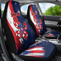 Personalized Puerto Rico American Car Seat Cover Boricua Taino Frog