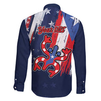 Personalized Puerto Rico American Family Matching Long Sleeve Bodycon Dress and Hawaiian Shirt Boricua Taino Frog