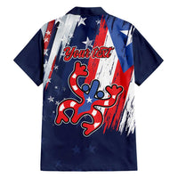 Personalized Puerto Rico American Family Matching Short Sleeve Bodycon Dress and Hawaiian Shirt Boricua Taino Frog