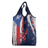 Personalized Puerto Rico American Grocery Bag Boricua Taino Frog