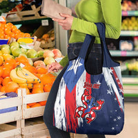 Personalized Puerto Rico American Grocery Bag Boricua Taino Frog