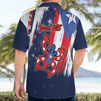 Personalized Puerto Rico American Hawaiian Shirt Boricua Taino Frog
