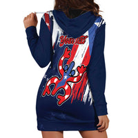 Personalized Puerto Rico American Hoodie Dress Boricua Taino Frog