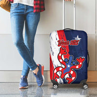 Personalized Puerto Rico American Luggage Cover Boricua Taino Frog