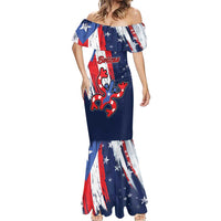 Personalized Puerto Rico American Mermaid Dress Boricua Taino Frog