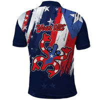 Personalized Puerto Rico American Polo Shirt Boricua Taino Frog