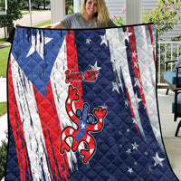Personalized Puerto Rico American Quilt Boricua Taino Frog