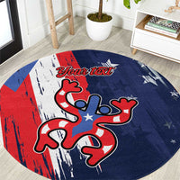 Personalized Puerto Rico American Round Carpet Boricua Taino Frog