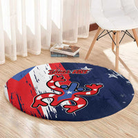 Personalized Puerto Rico American Round Carpet Boricua Taino Frog