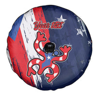 Personalized Puerto Rico American Spare Tire Cover Boricua Taino Frog