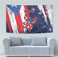 Personalized Puerto Rico American Tapestry Boricua Taino Frog