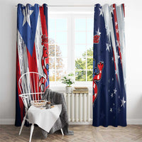 Personalized Puerto Rico American Window Curtain Boricua Taino Frog