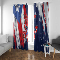Personalized Puerto Rico American Window Curtain Boricua Taino Frog