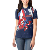 Personalized Puerto Rico American Women Polo Shirt Boricua Taino Frog