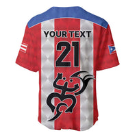 Puerto Rico Football Custom Baseball Jersey Come On El Huracan Azul