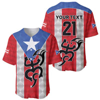 Puerto Rico Football Custom Baseball Jersey Come On El Huracan Azul