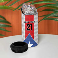 Puerto Rico Football Custom 4 in 1 Can Cooler Tumbler Come On El Huracan Azul