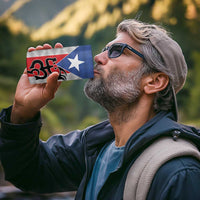 Puerto Rico Football Custom 4 in 1 Can Cooler Tumbler Come On El Huracan Azul