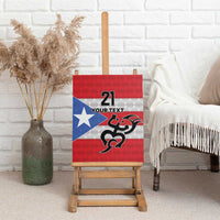 Puerto Rico Football Custom Canvas Wall Art Come On El Huracan Azul