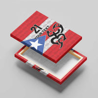 Puerto Rico Football Custom Canvas Wall Art Come On El Huracan Azul
