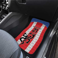 Puerto Rico Football Custom Car Mats Come On El Huracan Azul