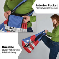 Puerto Rico Football Custom Grocery Bag Come On El Huracan Azul