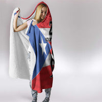 Puerto Rico Football Custom Hooded Blanket Come On El Huracan Azul