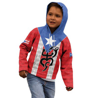 Puerto Rico Football Custom Kid Hoodie Come On El Huracan Azul