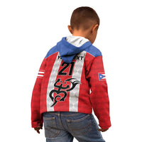 Puerto Rico Football Custom Kid Hoodie Come On El Huracan Azul
