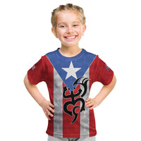 Puerto Rico Football Custom Kid T Shirt Come On El Huracan Azul