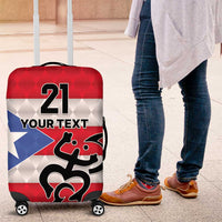 Puerto Rico Football Custom Luggage Cover Come On El Huracan Azul
